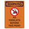 Signmission Safety Sign, OSHA WARNING, 10" Height, No Forklifts Beyond, Portrait OS-WS-D-710-V-13356 - alternate 1